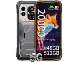 Blackview XPLORE 1 Pro Robuuste Smartphone 5G - 48GB RAM - 512GB ROM - 20000mAh 55W - 6,78 inch 120Hz - IP68/IP69K Robuuste Telefoon - 64MP+50MP Camera - Warmtebeeldcamera - Android 15 - NFC GPS - Oranje