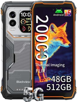 Blackview XPLORE 1 Pro Robuuste Smartphone 5G - 48GB RAM - 512GB ROM - 20000mAh 55W - 6,78 inch 120Hz - IP68/IP69K Robuuste Telefoon - 64MP+50MP Camera - Warmtebeeldcamera - Android 15 - NFC GPS - Oranje — thumbnail 1