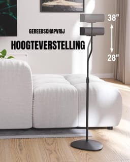 REN® Luidspreker Standaard - Standaard - Luidsprekerstandaard - Zwart - 97cm x 20cm x 97cm — thumbnail 2