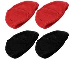 Cosensi - Hoofdkussen - Earcup Bescherming - Zacht en Wasbaar - Rood en Zwart - Hoofdtelefoon Covers - Geschikt voor Diverse Merken - 2 Paar