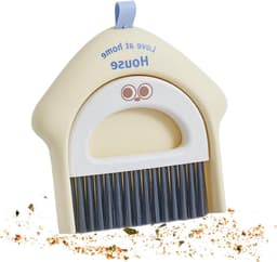 Bezem en stoffer set - Reinigingsset veger - Bureau reinigen - Compact ontwerp - 21 x 19 x 3 cm — thumbnail 1