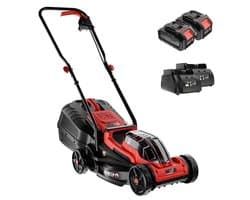 Elektrische Grasmaaier - Accu Grasmaaier Handmaaier - Gazon Onderhouden - Brushless Motor - 32 cm Maaibreedte - Zwart