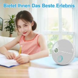 Draagbare cd-speler met luidspreker, Bluetooth, USB- en AUX-aansluitingen, oplaadbare batterij van 2000 mAh – compacte luidspreker, afmetingen 14,3 x 3 cm. — thumbnail 2