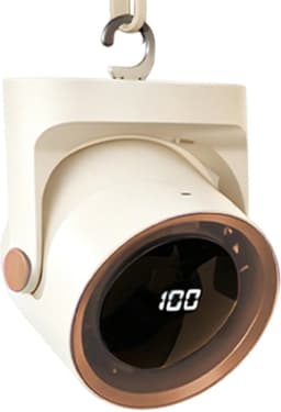 Persoonlijke Bureaufan - Tafelventilator - Comfort Verhogend - 100 Snelheden - 15.5 cm Breed - Crèmekleurig — thumbnail 5