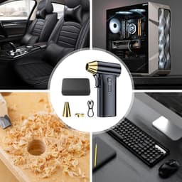Oplaadbare Air Duster - Draadloze Bladblazer - Stof Vrij Maken - 130.000 RPM Motor - 3 Snelheden - Zwart — thumbnail 3