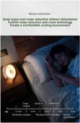 Ventilator met Hangfunctie - Draagbare Ventilator - Kamperen en Slapen - Lange Batterijduur - 3000mAh Batterij - Zwart — thumbnail 4