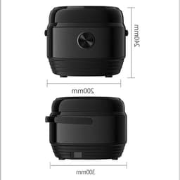 rice cooker, smart rice cooker mini 5L kitchen, easy to clean liner, led screen, black, 5L — thumbnail 1