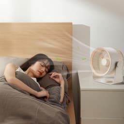 Draagbare Ventilator - Staande Koeler - Thuis Gebruik - 40000 mAh Batterij - 560 Gram - Wit — thumbnail 5
