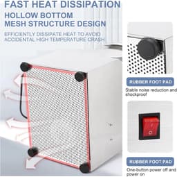 Elektrische Deegmixer - Professionele Kneedmachine - Deeg Bereiden - Spiraalkneedtechnologie - 5kg Capaciteit - Zilver — thumbnail 5