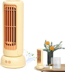 Toren Ventilator - Verticale Ventilator - Ruimte Koelen - Drie Snelheden - 263 cm Hoog - Geel — thumbnail 1