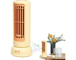 Toren Ventilator - Verticale Ventilator - Ruimte Koelen - Drie Snelheden - 263 cm Hoog - Geel
