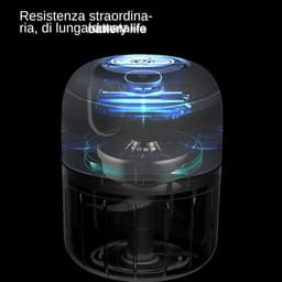 Elektrische Chopper - Mini Keukenmachine - Eten Bereiden - USB Oplaadbaar - 250 ml - Wit — thumbnail 5