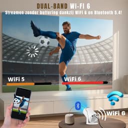 AHD® Draagbare beamer - Beamer - Projector - Mini Beamer - Wit - 10cm x 9cm x 16cm — thumbnail 5
