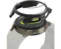 Ringke Slim + Glass | Hoesje + Screen Protector Geschikt voor Samsung Galaxy Watch 7 44MM | Case met 9H Tempered Glass | Zwart