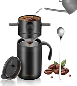 Daity Draagbare pour-over koffiekop — Pour-over koffieset — Draagbare koffiekit — Ideaal voor op reis — kamperen — op kantoor en backpacken — thumbnail 1