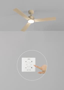 Ventilator Plafond - Luchtverplaatser Woning - Comfort Verhogend - Zomer Winter Functie - 132 cm Diameter - Zandkleur — thumbnail 5
