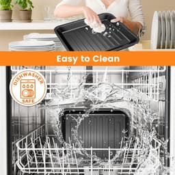 Airfryer Grillplaat - Crisper Plaat - Gezond Koken - Vaatwasmachinebestendig - 35 x 30 cm - Zwart — thumbnail 4