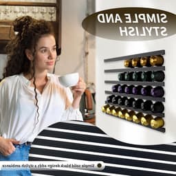 Koffiecapsulehouder voor 10 capsules, DIY wandmontage, opbergoplossing voor koffie, ruimtebesparend en praktisch — thumbnail 4