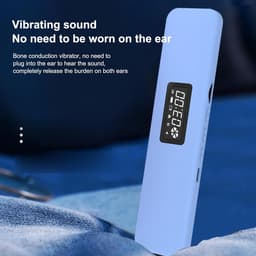 Kussenluidspreker Beengeleiding Stereo, Mini Bluetooth5.3 Slaaphoofdtelefoon met Digitale Display Timerfunctie voor Zijslapers, Diepe Slaap, Meditatie, Slapeloosheid (BLUE) — thumbnail 5