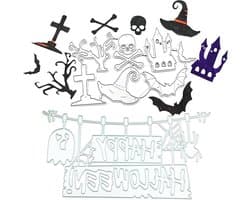 Halloween Snijmal voor Scrapbooking en Kaarten, Geschikt voor Unieke Cadeaus en Creatieve Projecten, 14x14 cm van Hoogwaardig Staal