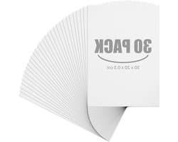 Set van 30 Witte Schuimvellen 3 mm voor Modelbouw, Knutselen, Presentaties en Schoolprojecten