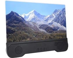 14 Inch Mobiele Telefoon Screen Magnifier met Bluetooth Speaker, Draagbare Video Vergrootglas Stand voor iOS en Android, Ideaal voor Films en Presentaties