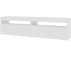 Tv-meubels met LED - Hifi-kast Media-kast - Opbergen Entertainment - Modern Design - 75x35x40 cm - Wit