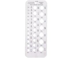 Precisie Boorgat Gauge van 1/16-1/2 Inch in RVS voor Nauwkeurige Metingen van Draaddiameter en Schroefdraad