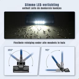YOR® Steelstofzuiger met snoer - Steelstofzuiger - Stofzuiger - Blauw - 20cm x 34cm x 34cm — thumbnail 2