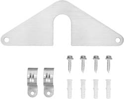 Montageplaat voor Tuinkraan - Aluminium Driehoekige Bevestigingsplaat voor Binnen- en Buitentaps, Reparatieset voor Kranen en Wateraansluitingen