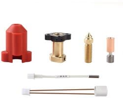 Keramische Verwarmingsblok - Hotend Kit - Hogesnelheid 3D Printen - Titaniumlegering Hittepauze - 04 mm Mondstuk - Zilverkleurig