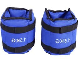 Verstelbare Caviglia Gewichten voor Fitness en Jogging - Duurzaam Polsgewicht van 2 kg/3 kg/5 kg voor Oefeningen, Aerobics en Palestra, Blauw (3 kg)