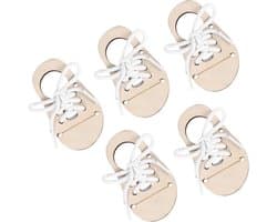 5 sets onbewerkte houten schijven voor DIY houtbewerking, knutselbenodigdheden en creatieve decoratie