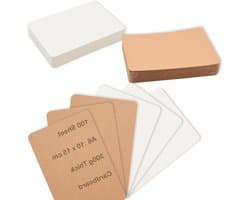 100 Vellen Kraft Papier, A6 Witte Lege Kaarten, 300gsm Kunstpapier voor DIY Projecten en Postkaarten