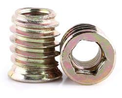 Houten Plug-in Noten, 20 Stuks, Hexagonale Inzetstukken, Gegalvaniseerd Koolstofstaal, Schroeven voor Meubels en Houtbewerking