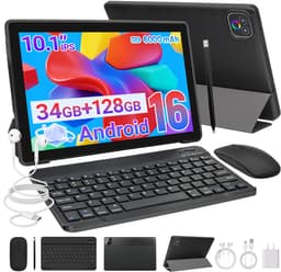 Tablet X6L - 10.1 inch Tablet met toetsenbord en pen- 34GB RAM(6G+28GB) - 128GB - WiFi6 - Zwart — thumbnail 1
