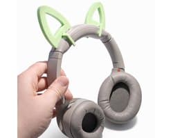 Snap-On Kattenoren Voor Sony WH-1000XM4 Hoofdtelefoon - Afneembare Cat Ears Accessoire - Cosplay Gaming Headset Decoratie - Verstelbaar Design - Lichtgewicht Comfort Fit - Past Perfect Op Headband - Mintgroen — thumbnail 1