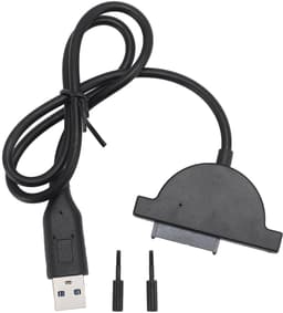 USB naar Kabel - Externe Schijf Adapter - Data Back-up - Hoge Snelheid - 50 cm Kabel - Zwart — thumbnail 2