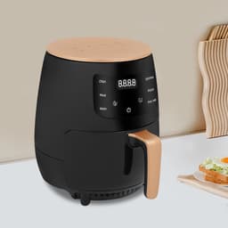 Heteluchtfriteuse - Airfryer XXL - Gezond Koken - XXL Capaciteit - 35 Liter - Zwart Goud — thumbnail 2