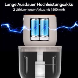 Deze groentesnijder, snoerloze elektrische keukenmachine en miniblender wordt geleverd met een glazen kom van 600 ml en kan worden gebruikt voor het verwerken van vlees, groenten, uien, knoflook, fruit en noten. — thumbnail 4