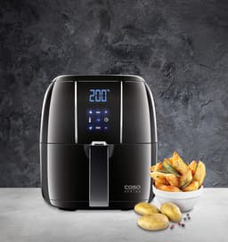 Heteluchtfriteuse - Mini oven - Gezond Frituren - 6 Programma's - 3 Liter - Zwart — thumbnail 2