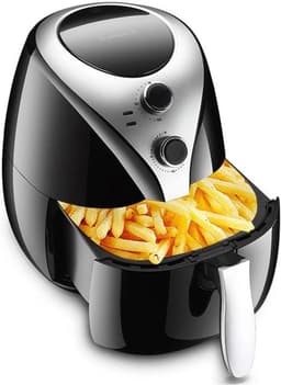 Luchtfriteuse - Elektrische friteuse - Gezond koken - Snelle luchtcirculatie - 5 Liter - Zwart — thumbnail 1