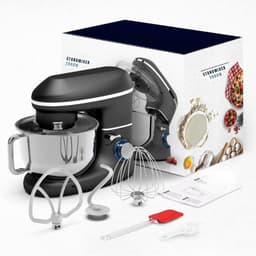 TIM® Mixer met Mengkom - Keukenmachine - Keukenrobot - Inclusief Accessoires - Zwart - 38cm x 24cm x 32cm — thumbnail 5