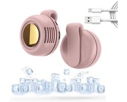 Mini Ventilator - Clip-On Ventilator - Oplaadbare USB Ventilator - Portable Clip Fan - Nekventilator - USB Oplaadbare Stille Bladeless Ventilatoren - Verstelbare - Geschikt Voor Buiten, Op Reis En Op Kantoor - Roze — afbeelding 1