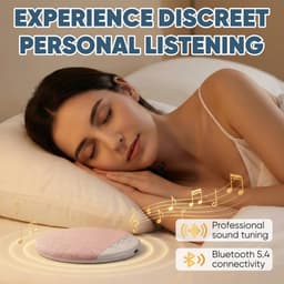 Pillow Speaker, 2026 Nieuwe Bluetooth Kussenluidspreker, Mini Botgeleiding Slaaphulp Met Stereo Bas En Witte Ruis, Ultra-Dunne Stereo Bas, Voor Volwassen Gespecialiseerde Slaapoordopjes, Blauw — thumbnail 10