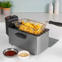 Roestvrijstalen Friteuse - Frituurpan - Lekker Frituren - Koelzone Technologie - 3 Liter - Zilver — thumbnail 2