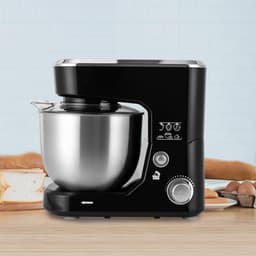 Keukenmachine - Mixer - Bakken en Koken - Krachtige 1000W Motor - 5 Liter Kom - Zwart Zilver — thumbnail 4