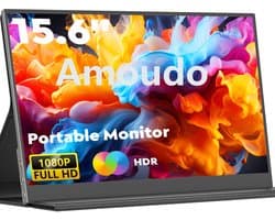 Casa Living Draagbare Monitor - Mobiele Monitor 15.6 Inch - Draagbaar Scherm 1080FHD - Groot kleurenbereik - Zwart - 41x27x6CM