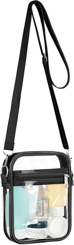 Duidelijke Crossbody Tas voor Evenementen, Geschikt voor Stadion, Verstelbare Schouderriem, Ideaal voor Concerten en Sportactiviteiten — thumbnail 1