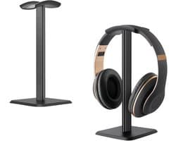 Hoofdtelefoonstandaard voor over-ear hoofdtelefoons, afneembare houder met ABS hoofdkussen, antislip TPU silicone en stevige basis voor alle hoofdtelefoonformaten